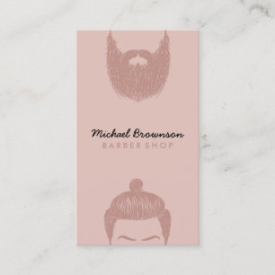 Tarjeta De Visita Afeitadora de barbero rosa elimina el vello con lá