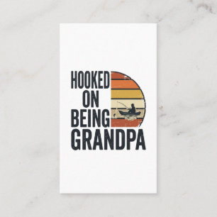 Tarjeta De Visita Aficionado a ser abuelo de pesca Diseño vectorial
