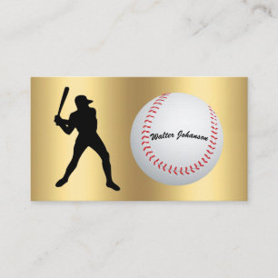 Tarjeta De Visita Aficionado del béisbol o silueta de bateador de bé