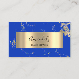 Tarjeta De Visita Afiliado Marketing Consulting Gold Royal Marble