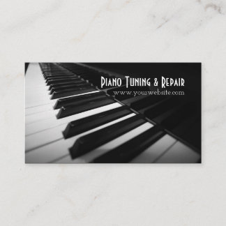 Tarjeta De Visita Afinación y reparación de pianos Instructor de mús