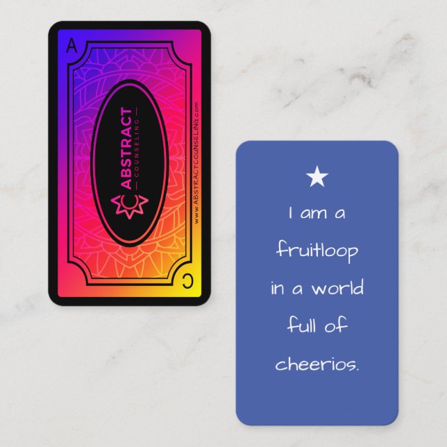 Tarjeta De Visita afirmaciones de orientación abstracta brillantes (Anverso / Reverso)