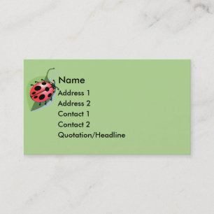 Tarjeta de visita afortunada de la mariquita del