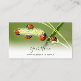 Tarjeta De Visita Afortunados ladybugs positivos para un bus de bien