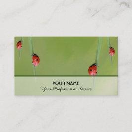 Tarjeta De Visita Afortunados y positivos ladybugs por un bienestar