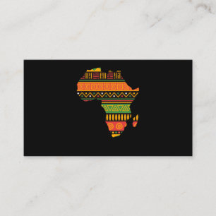 Tarjeta De Visita Africa Silhouette Black Afro Pride African