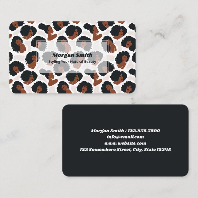Tarjeta De Visita Afro Hair Braids (Anverso / Reverso)