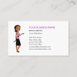 Tarjeta de visita afroamericana con el ilustracion