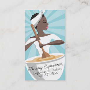 Tarjeta de visita afroamericana de la panadería de