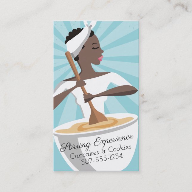 Tarjeta de visita afroamericana de la panadería de (Anverso)