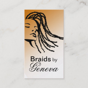 Tarjeta De Visita Afrocentric trenza al estilista - moreno