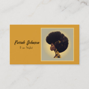 Tarjeta De Visita Afromujer con estilo de pelo natural