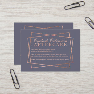 Tarjeta De Visita Aftercare púrpura gris de la pestaña de la