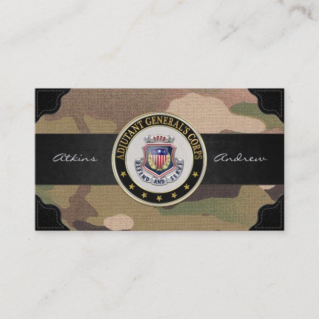 Tarjeta De Visita AG Corps Insignia Regimental [3D] (Anverso)