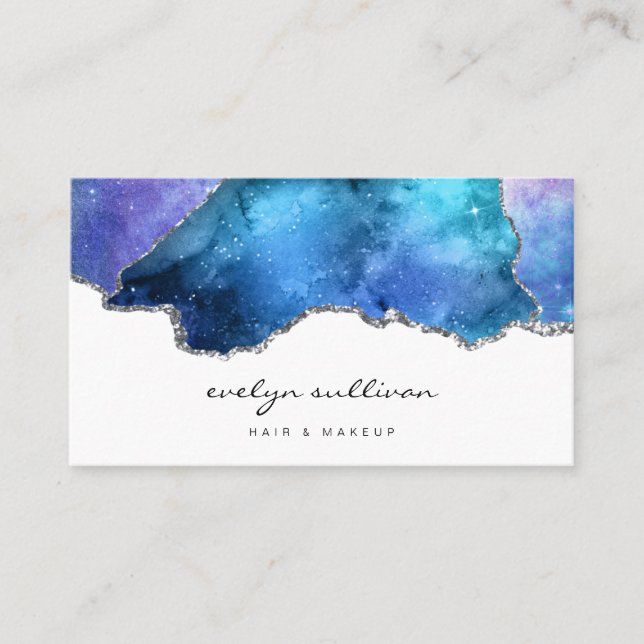 Tarjeta De Visita agajo de cielo acuarela (Anverso)