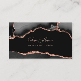 Tarjeta De Visita agajo negro elegante