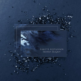 Tarjeta De Visita Agante azul cristalizado | Duste Slate Marbble Sto