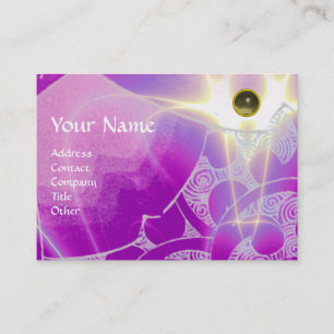 Tarjeta De Visita AGATA DE ONDAS MONOGRAMA, brillante luz púrpura gr