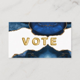 Tarjeta De Visita Agate Sapphire with Gold Veins Vote