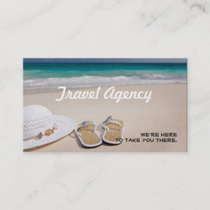 Tarjeta De Visita Agencia de Agentes de Viajes Hat Beach