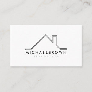 Tarjeta De Visita Agencia de bienes raíces logotipo de casa moderna