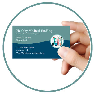 Tarjeta De Visita Agencia de Empleo del Personal Médico