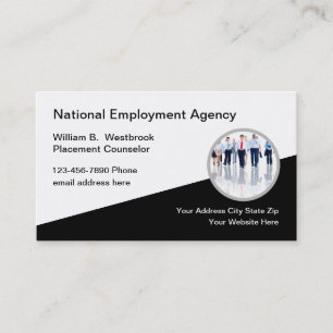 Tarjeta De Visita Agencia de Empleo Temporal