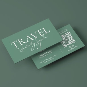Tarjeta De Visita Agencia de Turismo Mínima Planificador de Viajes D