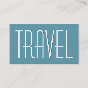 Tarjeta De Visita AGENCIA DE VIAJE Aqua Estilo simple V63H