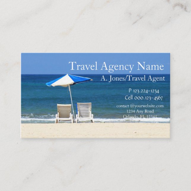 Tarjeta De Visita Agencia de viajes (Anverso)