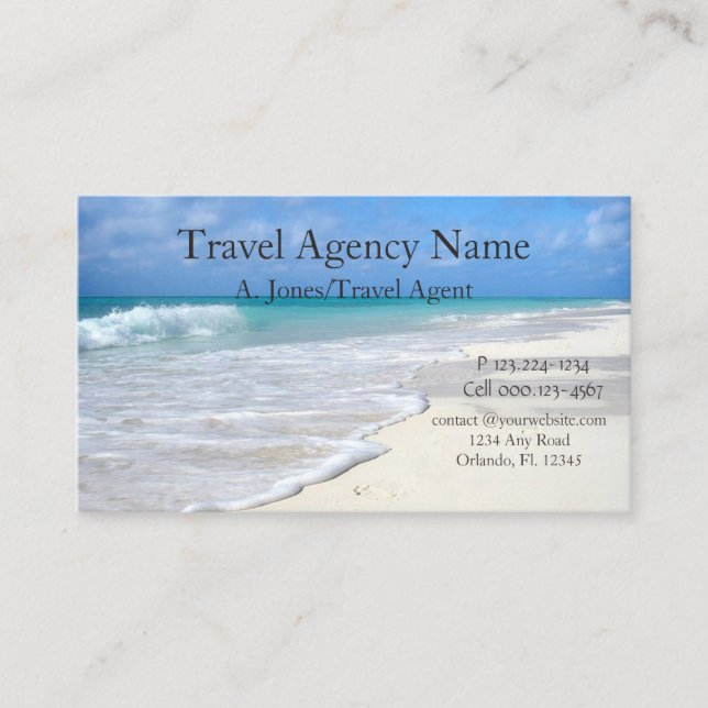 Tarjeta De Visita Agencia de viajes (Anverso)
