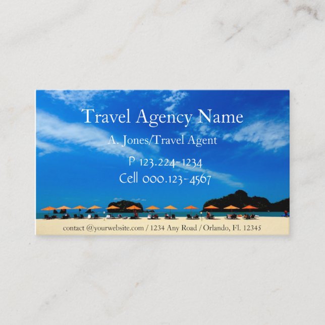 Tarjeta De Visita Agencia de viajes (Anverso)