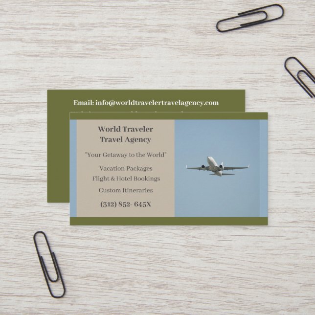 Tarjeta De Visita Agencia de Viajes Aéreos del Agente del Avión Blan (Anverso/Reverso In Situ)