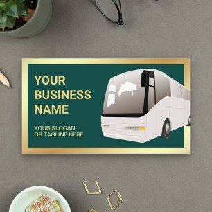Tarjeta De Visita Agencia de Viajes de Autobuses Turísticos Verde Os