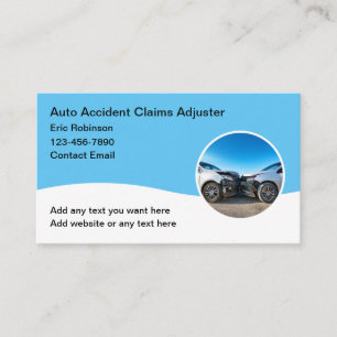 Tarjeta De Visita Agente ajustador de reclamaciones automáticas