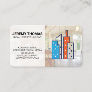 Tarjeta De Visita Agente de bienes raíces Cocina moderna Logotip