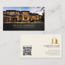 Agente de Bienes Raíces de Lujo, Elegante Negro Or