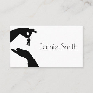 Tarjeta De Visita Agente de bienes raíces vendió llaves a mano 