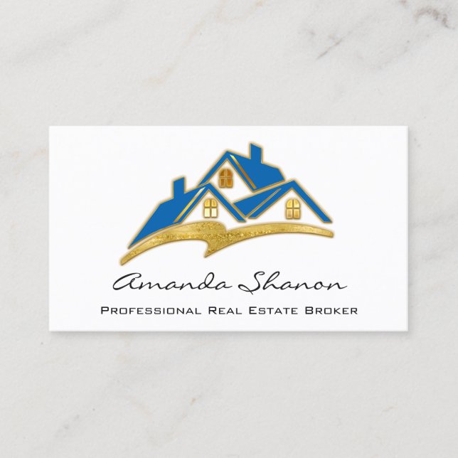 Tarjeta De Visita Agente de corredores inmobiliarios profesionales B (Anverso)