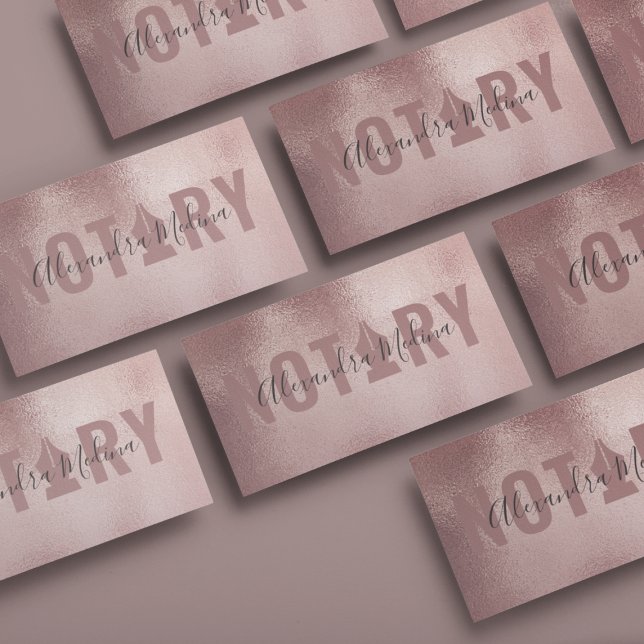 Tarjeta De Visita Agente de firma de notario móvil Rosa Gold (Subido por el creador)