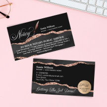 Agente de firma de notario móvil y préstamo Black 