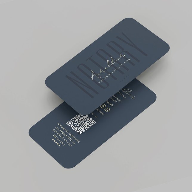 Tarjeta De Visita Agente de firma de notario público moderno legal A (Modern Notary Public Signing Agent legal Professional Monogram Dark Blue Business Card
)