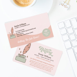 Tarjeta De Visita Agente de firma de Notario Público y Préstamo Móvi