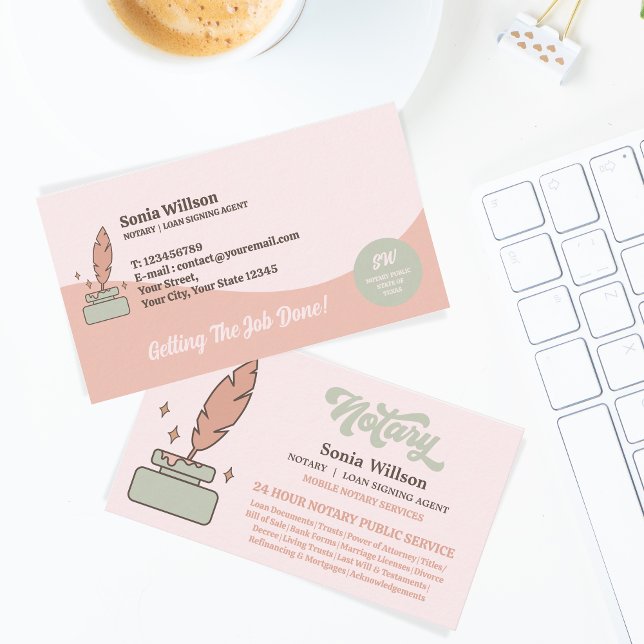 Tarjeta De Visita Agente de firma de Notario Público y Préstamo Móvi (Subido por el creador)