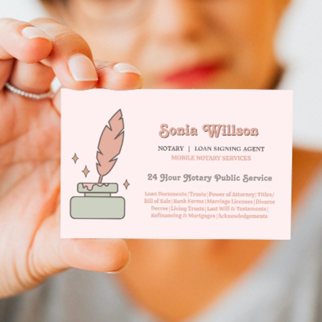 Tarjeta De Visita Agente de firma de Notario Público y Préstamo Móvi (Subido por el creador)