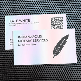 Tarjeta De Visita Agente de firma de notario y préstamo de QR