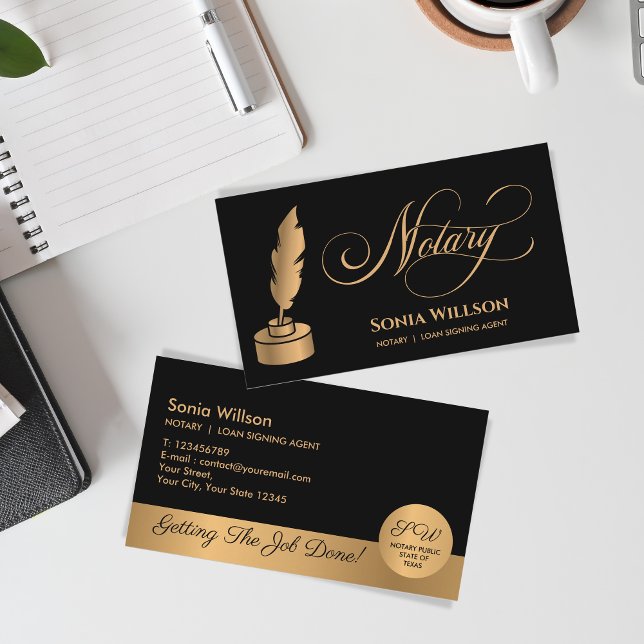 Tarjeta De Visita Agente de firma de notario y préstamo móvil Agate  (Subido por el creador)