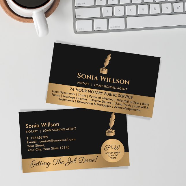 Tarjeta De Visita Agente de firma de notario y préstamo móvil Agate  (Subido por el creador)