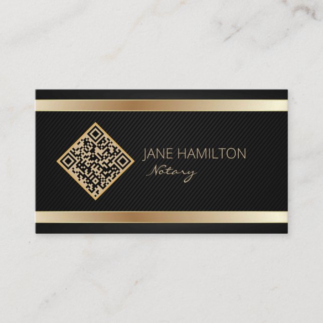 Tarjeta De Visita Agente de firma de notas de código QR (Anverso)