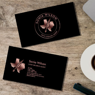 Tarjeta De Visita Agente de firma de préstamo de sello público de Te